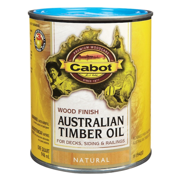 Cabot Australian Timber Oil Low VOC Transparent Natural Oil-Based Australian Timber Oil 1 qt